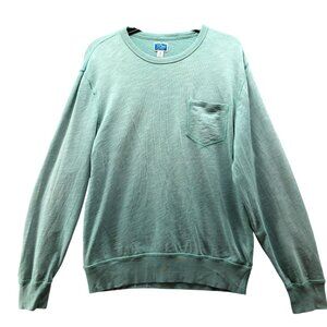 J. Crew Lightweight Sunfaded French Terry Sweatshirt Mens M Light Blue Crewneck